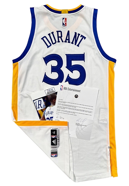 1/2/2017 Kevin Durant Golden State Warriors Game-Used Jersey (NBA LOA & MeiGray Photo-Matches • Champ Season)