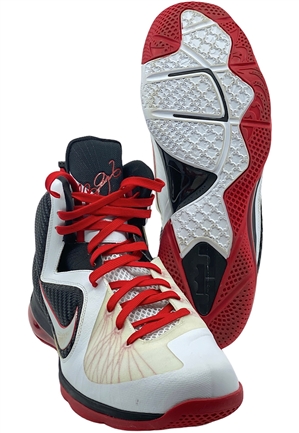 2011-12 LeBron James Miami Heat Game-Used PE Shoes (Photo-Matched To Multiple Games • Championship Season)