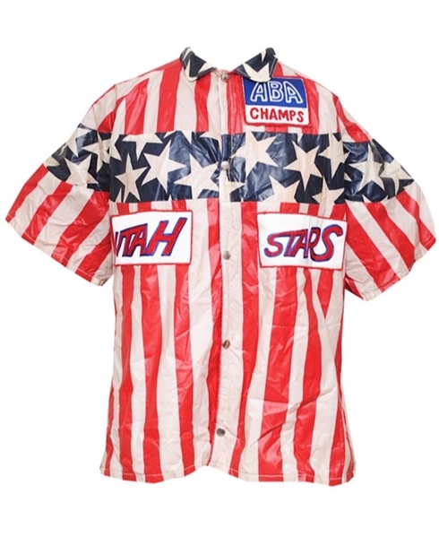 Early 1970s ABA Utah Stars Tour of Europe Worn Warmup Jacket (ABA Champs Patch)