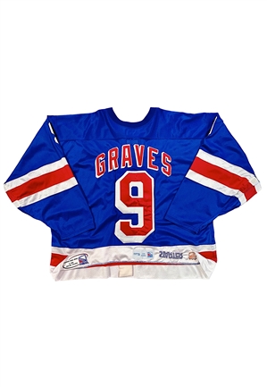 1998-99 Adam Graves NY Rangers Game-Used Jersey (Worn During Gretzkys Last Game • MeiGray Team Tagging) 