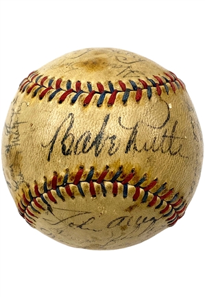 1934 NY Yankees Team-Signed Baseball With Babe Ruth (Full JSA LOA • Family Provenance)