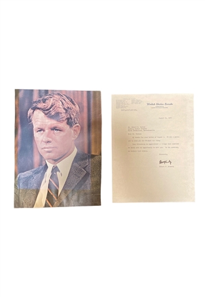 Robert F. Kennedy US Senate 1965 TLS with Magazine Clipping (2)
