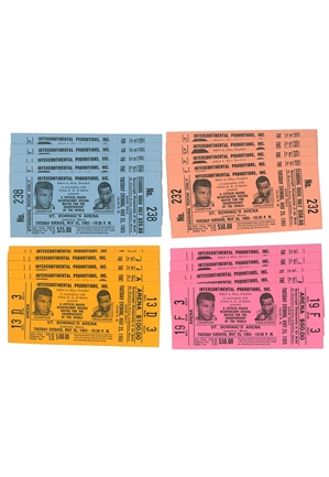 1965 Muhammad Ali vs. Sonny Liston "Phantom Punch" Full Tickets (20)