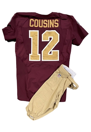 11/4/2012 Kirk Cousins Washington Redskins Rookie Bench-Worn Throwback Uniform