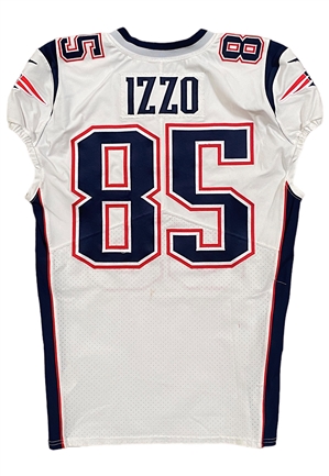 2019 Ryan Izzo New England Patriots Rookie Game-Used Jersey (Patriots LOA)