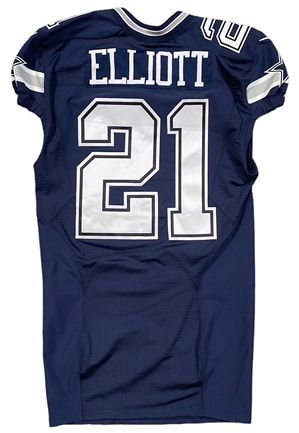 2016 Ezekiel Elliott Dallas Cowboys Rookie Game-Issued Jersey