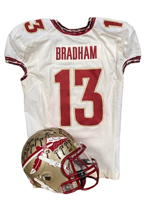 2011 Nigel Bradham Florida State Seminoles Champs Sports Bowl Game-Used Jersey & Helmet (2)(Photo-Matched)