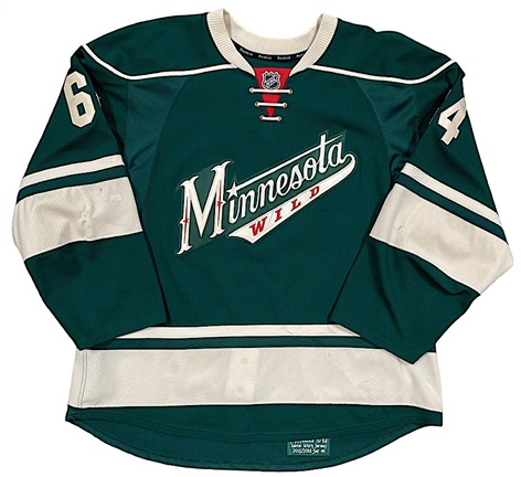 2015-16 Mikael Granlund Minnesota Wild Game-Used Jersey (Team Repairs & Equipment Manager LOA)