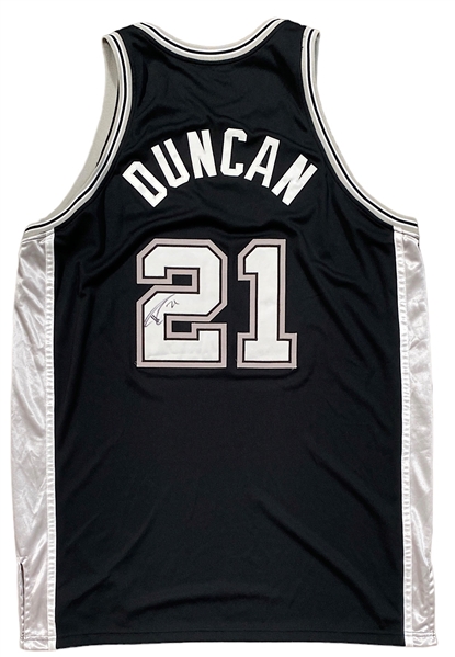 2005-06 Tim Duncan San Antonio Spurs Game-Used & Autographed Jersey (JSA)