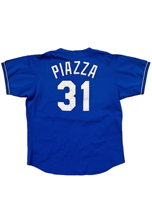 Late 1990s Mike Piazza LA Dodgers Player-Worn BP Jersey