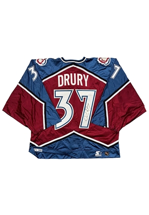 1998-99 Chris Drury Colorado Avalanche Rookie Game-Used & Autographed Jersey