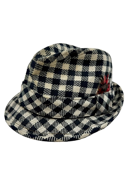 Paul "Bear" Bryants Alabama Crimson Tide Coach-Worn Iconic Houndstooth Hat (Great Provenance)