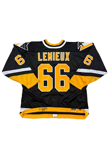 4/19/1997 Mario Lemieux Pittsburgh Penguins Stanley Cup Playoffs Game-Used Jersey (Penguins Chronicles LOA)