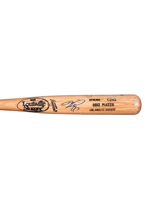 Mid 1990s Mike Piazza LA Dodgers Game-Used & Autographed Bat (PSA/DNA GU 9.5)