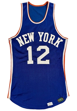 Circa 1966 Dick Barnett NY Knicks Game-Used Durene Jersey (Graded 10 • Very Rare)