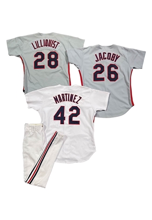 Early 1990s Cleveland Indians Game-Used Jerseys - Martinez, Lilliquist & Jacoby (3)