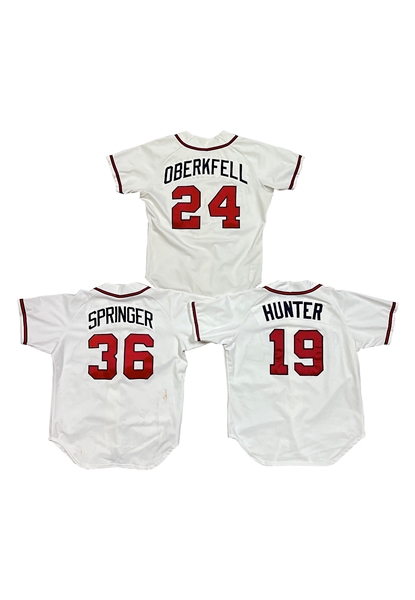 Atlanta Braves Game-Used Jerseys - Oberkfell, Springer & Hunger (3) 