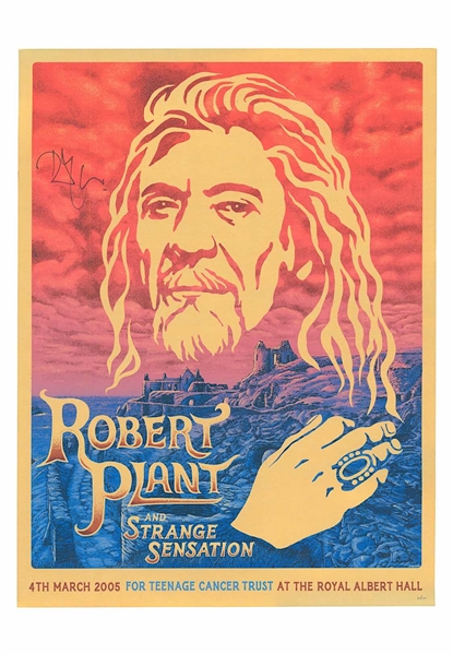 3/4/2005 Robert Plant & Strange Sensation Royal Albert Hall Autographed Numbered 18"x25" Poster #79/100