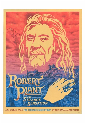 3/4/2005 Robert Plant & Strange Sensation Royal Albert Hall Autographed Numbered 18"x25" Poster #79/100