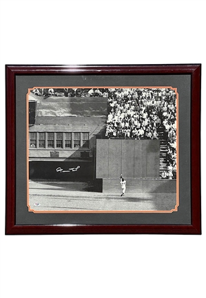 Willie Mays "The Catch" Framed & Autographed Display (PSA)