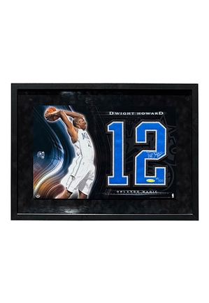 Dwight Howard Autographed Orlando Magic Jersey Numbers Framed Display (UDA)