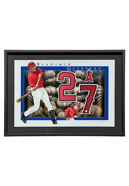 Vladimir Guerrero Autographed Framed Display 