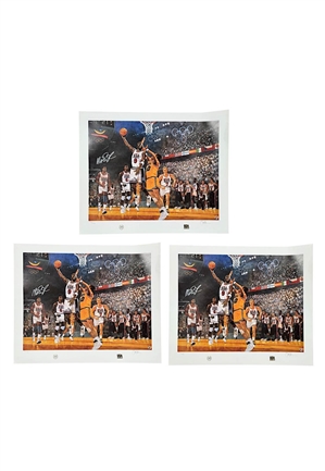 1992 Olympic Basketball "Dream Team" Larry Bird & Magic Johnson Signed Poster Lot (3)
