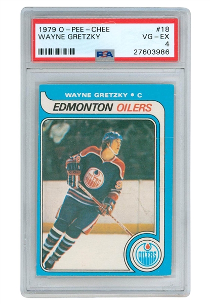 1979 O-Pee-Chee Wayne Gretzky #18 Rookie Card (PSA 4)