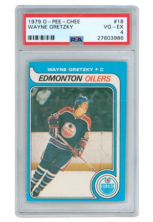 1979 O-Pee-Chee Wayne Gretzky #18 Rookie Card (PSA 4)
