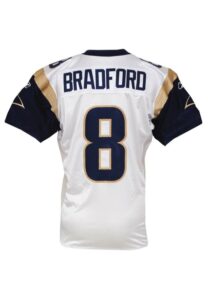 09/01/2011 Sam Bradford St. Louis Rams Preseason Game-Used Road Jersey