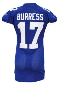 09/04/2008 Plaxico Burress New York Giants Game-Used Home Jersey