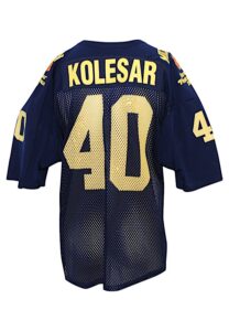 1/1/1986 John Kolesar Michigan Wolverines Game-Used Sunkist Fiesta Bowl Jersey