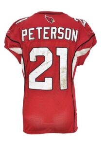 1/1/2012 Patrick Peterson Arizona Cardinals Game-Used Home Jersey