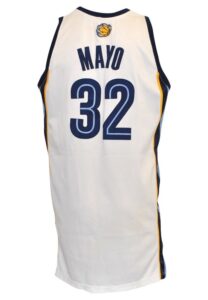 1/13/2009 O.J. Mayo Rookie Memphis Grizzlies Game-Used & Autographed Home Jersey