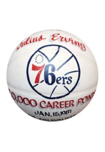 1/15/1981 Julius “Dr. J” Erving Philadelphia 76ers 20,000 Career Points Game-Used Basketball