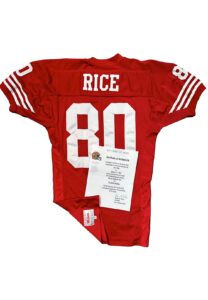 1/17/1993 Jerry Rice SF 49ers NFC Championship Game-Used Jersey