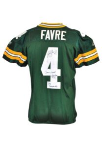 1/20/2008 Brett Favre Green Bay Packers NFC Championship Game-Used & Autographed Home Jersey