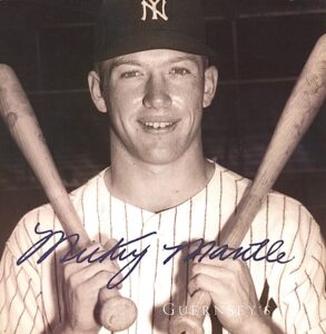 1/24/1955 Mickey Mantle Art Griggs Memorial Award With Original Auction Book