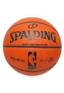 1/31/2014 Oklahoma City Thunder @ Brooklyn Nets Game-Used Basketball