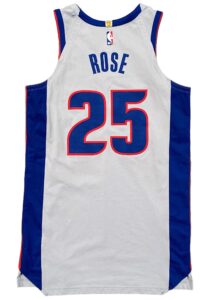 1/4/2020 Derrick Rose Detroit Pistons Game-Used Jersey