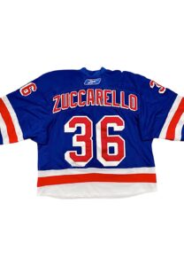 1/5/2011 Mats Zuccarello NY Rangers First NHL Goal Game-Used Jersey