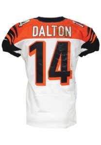 1/5/2013 Andy Dalton Cincinnati Bengals Game-Used Road Jersey