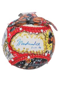 1/5/94 Muhammad Ali Signed Charles Fazzino Art Baseball