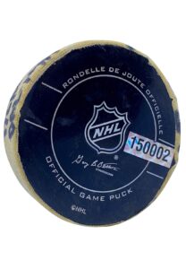 1/6/2010 Brad Richards Dallas Stars Game-Used Goal Puck