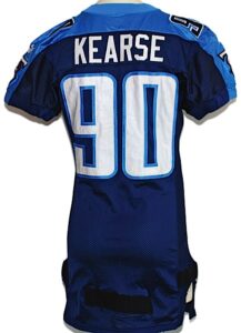 1/7/01 Javon Kearse Tennessee Titans Playoff Game-Used Road Jersey