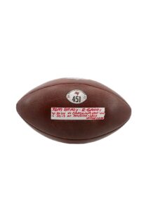 1/8/2023 Tom Brady Tampa Bay Buccaneers Game-Used Football from Last NFL Victory & Regular Season Game