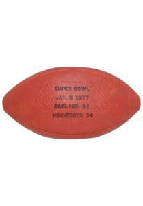 1/9/1977 Oakland Raiders vs. Minnesota Vikings Super Bowl XI Commemorative Football