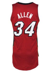 10/11/2012 Ray Allen Miami Heat Preseason Game-Used Home Jersey