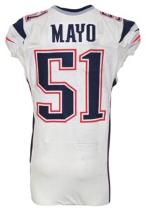 10/12/2014 Jerod Mayo New England Patriots Game-Used Road Jersey