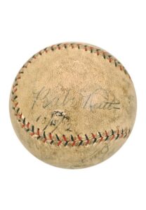 10/15/1924 Babe Ruth, Billy Southworth & Butch Henline Multi-Signed Baseball